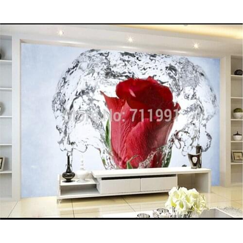 Custom 3D stereo wallpaper,Spray Rose for the living room bedroom TV setting wall vinyl wallpaper Papel de parede