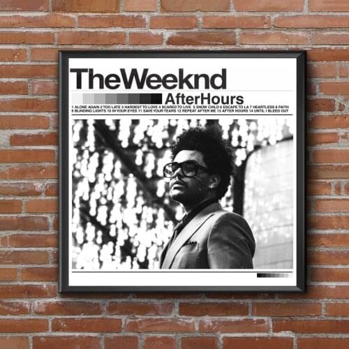 The Weeknd- After Hours Music Album Cover Poster Music Singer Star Canvas Poster Wall Painting Home Decoration ( No Frame )