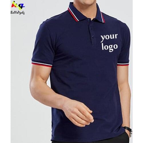 DIY/custom logo polo shirt, casual short sleeve polo shirt for men and women printing your own design logo shirt