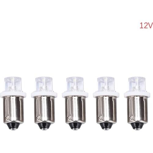 5pcs BA9S LED Indicator Bulb License Plate Bulb Instrument Bulb Detector Lamp