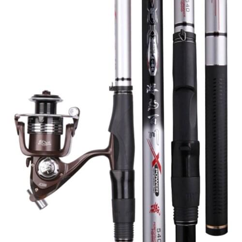 3# 5# Rock Fishing Rod 3.6M 4.5M 5.4M 6.3M Fishing Rod Carbon Fiber Super Hard Telescopic Fishing Canne Distance Throwing Pole