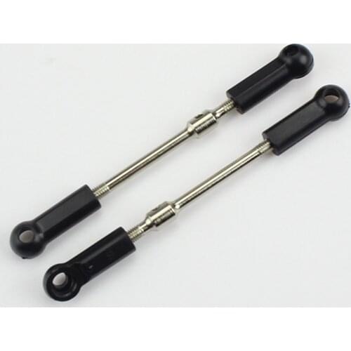 RC Pull Rod, 2Pcs Servo Links Tie Rod Metal Servo Pull Rod Linkages for 1/10 RC Car Model Accessories Parts
