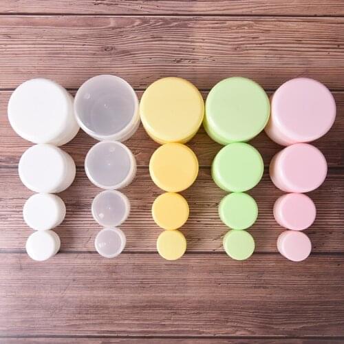 10/20/50/100G Plastic Portable Cosmetic Travel Empty Jars Pots Makeup Cream Liquid Moisturizer Lip Balm Container 1pcs
