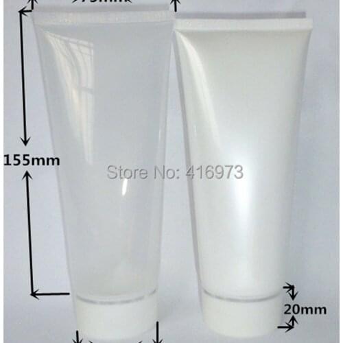 100pcs/lot 200ml empty mildy wash white soft tube squeeze bottle