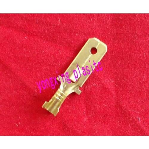 100pcs/bag 6.3mm square inserted male terminal block