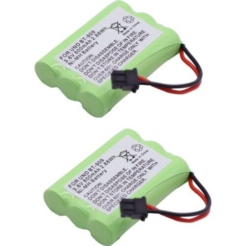 2PCS/lot Battery for uniden BT-909 BT909 3*AAA 3.6V 800mah NIMH Battery for RC Toys Electric toys security lighting facilities