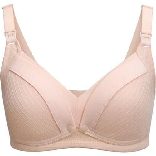 Women Mother Maternity Nursing Bra Pregnant Nursing Bralette Mama Open Breast Bra Cotton Blend Wire Free Sleep Lactating