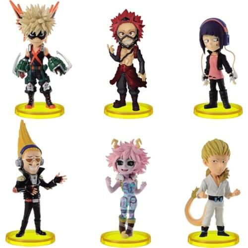 Bandai Genuine Candy Toys WCF Anime My Hero Academia Vol.3 Bakugou Katsuki Kirishima Eijiro Jiro Kyoka Action Figure Model Toys