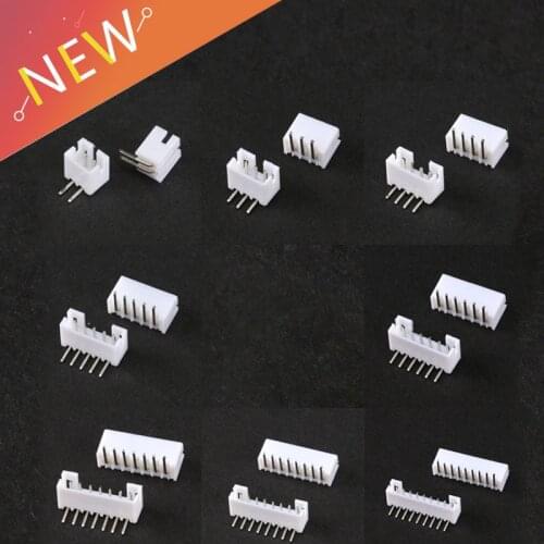 50pcs PH2.0 Connector Side Entry Header Pin 2.0MM Header Curved Needle 2/3/4/5P/6/7/8/9/10/11/12/13/14/16 Pin