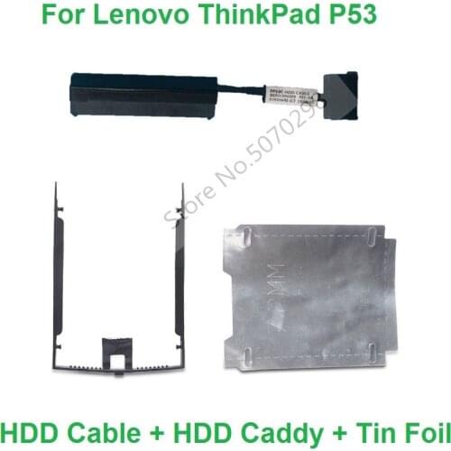 2.5" SATA Hard Drive Caddy Tray HDD SSD Cable Connector for Lenovo ThinkPad P53 Mobile workstation