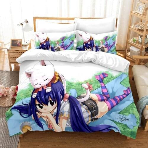 Bedding Set 3D Print Design Duvet Cover Sets King Queen Twin Size Dropshipping gife Japanese cartoon animation N21