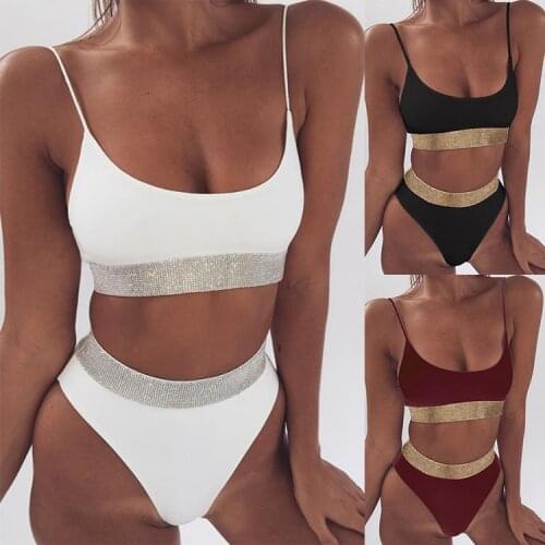 Two Piece Swimsuit Girls Bathing Suit High Waist Bikini Push Up Tankini Swimsuits Women Swim Set Swimwear Swimming Suit
