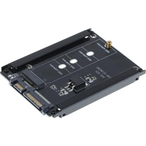 Metal Case B+M key M.2 NGFF SSD to 2.5 SATA 6Gb/s adapter card with enclosure Socket m2 NGFF adapter For 2230/2242/2260/2280 M2