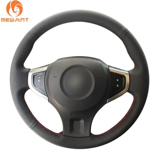 MEWANT Black Artificial Leather Car Steering Wheel Cover for Renault Koleos 2007-2015 Renault Samsung QM5 2007 2008 2009 -2014