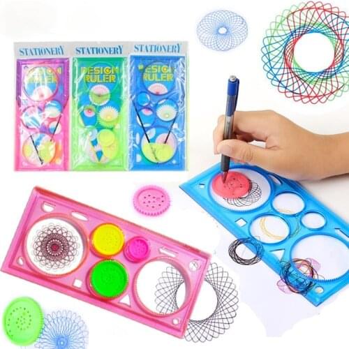 DIY Painting Multi-function Interesting Spirograph Children Drawing Ruler Can Improve Start Work Ability Educational Toys
