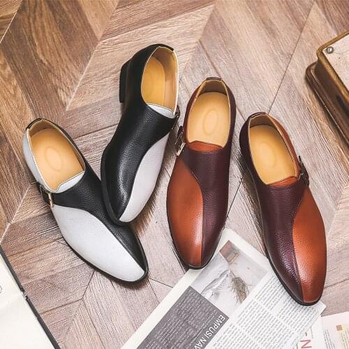 Europe and the United States Han Fan mens fashion casual shoes simple concave convex antiskid comfortable inner mens shoes3848