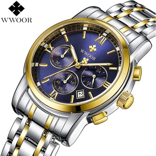 2019 New Watches Men Top Brand Fashion Chronograph Male Stainless Steel Waterproof Business Men WristWatch Relogio Masculino