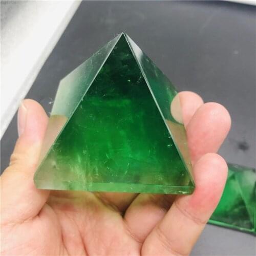 Natural Crystal Pyramid Quartz Green Fluorite Energy Stone Chakra Reiki Obelisk Meditation Crystal Point Home Decoration Crafts