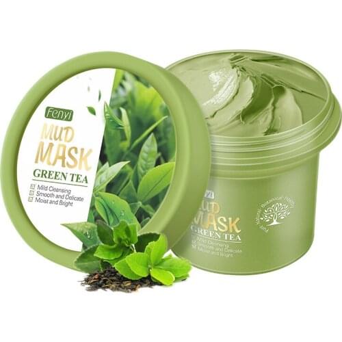 100g Green Tea Cleansing Mask Mud Soothing Brighten Hydrating Increases Elasticity Oil Control Prevents Aging Deeply Cleaning