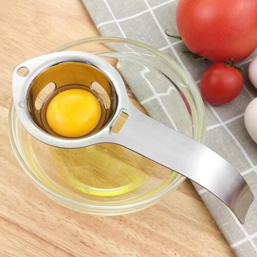 Stainless Steel Egg Separator Egg Yolk White Separator Filter Long Handle Egg Divider Baking Cooking Egg Tools Kitchen Gadgets