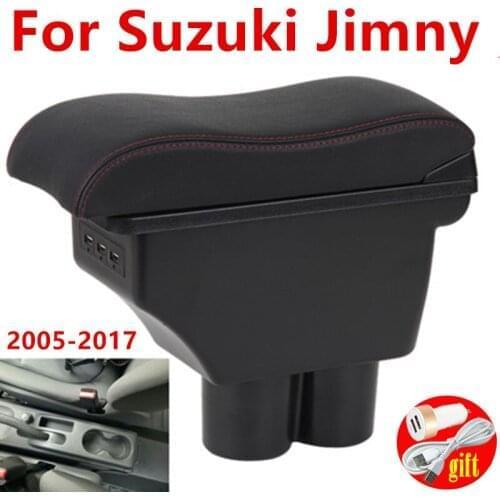 For Suzuki Jimny Armrest Jimny 2010 2011 2012 2013 2014 2015Retrofit parts Car Armrest box Storage box car accessories 3USB