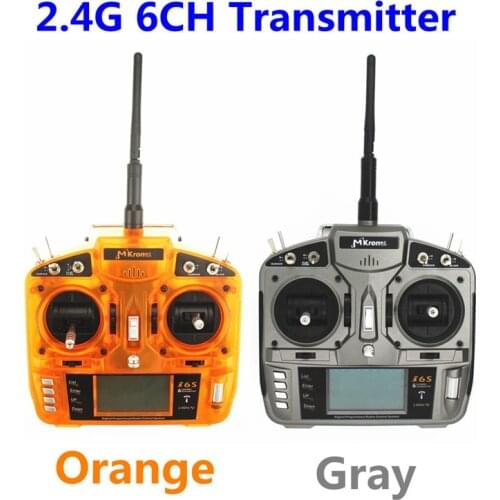 DSM2 Radio MKron 2.4GHz 6CH I6S RC Transmitter W/10 Model Memory and 3-Pos Switch W/S603 Receiver Compatible for DX6i JR FUTABA