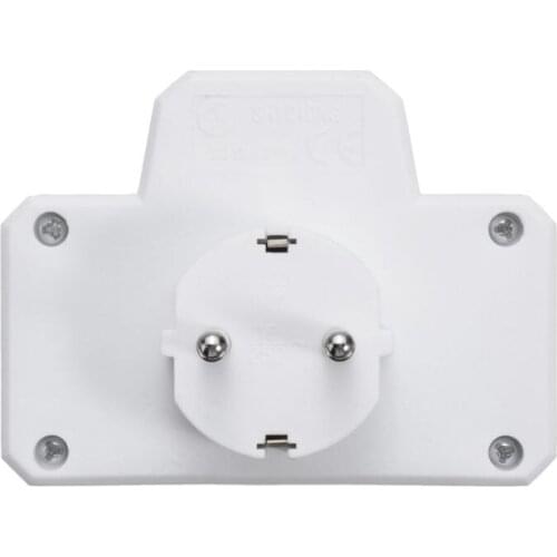 250V16A EU Standard Plug Double Socket Conversion Socket with Outlet Switch Plug Y1AD