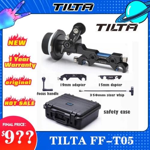 TILTA Single-sided Cine Lens Follow Focus Kit FF-T05 with 15mm/19mm Rod Adapter for FS700 FS7 C300 RED ARRI Film Camera Rig Cage