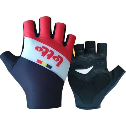 Cycling Gloves 2021 LOTTO Team Men Summer Bicycle Gel Half Finger Gloves One Pair Size M-XL Guante Ciclismo Gant cyclisme