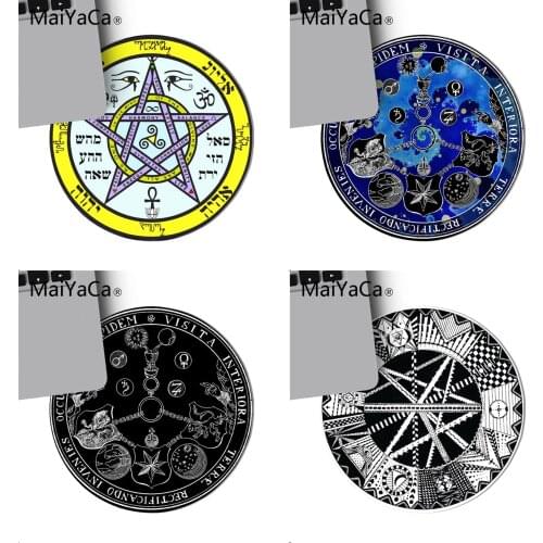 MaiYaCa Alchemy HD High Speed New round Mousepad gaming Mouse pad For PC Laptop Notebook 20x20cm 22x22cm gamer desk pad