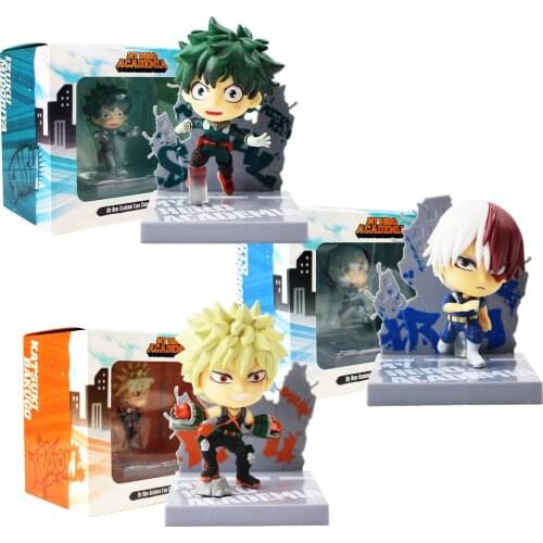 10cm 8 style My Hero Academia Kyun Chara Figure Midoriya Izuku Bakugou Katsuki Todoroki Shoto Boku no Hero Academia Model toy