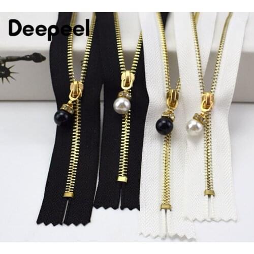 3/5pcs 3# Metal Close End Zippers 20/30cm Gold Teeth Long Zip Closure for Sewing Bags Down Jacket Skirt Clothing Accessory ZA031