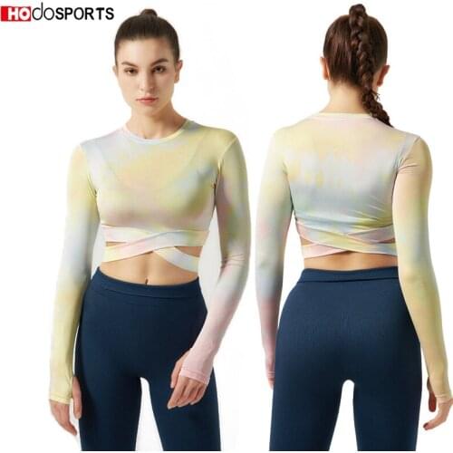 Women Sports Shirts Yoga Top Large Size Tight Sweatshirt Gym Long Sleeve Crop Tops Sports Running Workout Tops Fitness Clothing