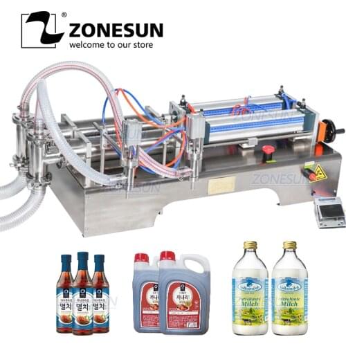ZONESUN Fully Pneumatic Filling Machine Bottle Dispenser Filling Machine Food Beverage Machinery Bottle Water Making Machines