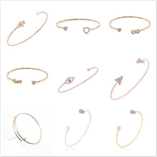 1@# Colorful Cuff Bracelet Female Gold Bracelet Personality Hollow Flower Bracelets Gift Heart Bracelet For Women Bracelets