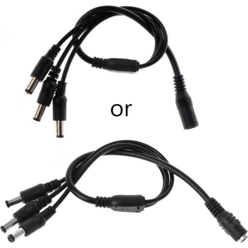 1 Female to 2/3/4/5 Male Plug 5.5x2.1mm Port 12V DC Power Adapter Splitter Cable L69A