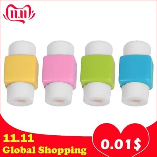 1pcs USB Cable Protector Saver Earphone Cord Protection Wire Cover 8Pin Random Color Data Charger line Protective Sleeve Newst