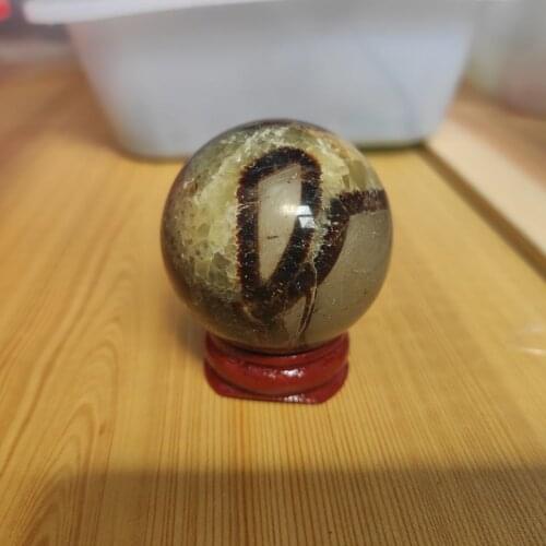 3-4cm Natural Dragon Stone Septarium Fossil Crystal Sphere Ball Healing Free