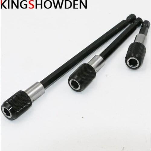3PCS 60 100 150MM 1/4 hexagon quick-release self-locking connecting rod extension rod Electric drill driver extension rod