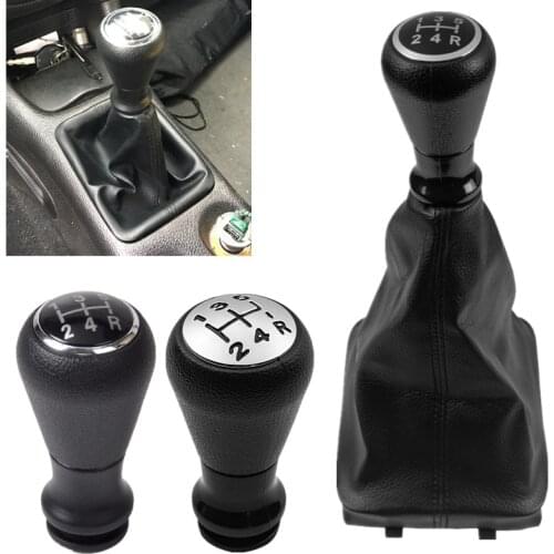 5 Speed Car Gear Shift Knob Manual Transmission Lever Shifter PU Leather Gaitor Boot For Peugeot 206 406 Car Accessories