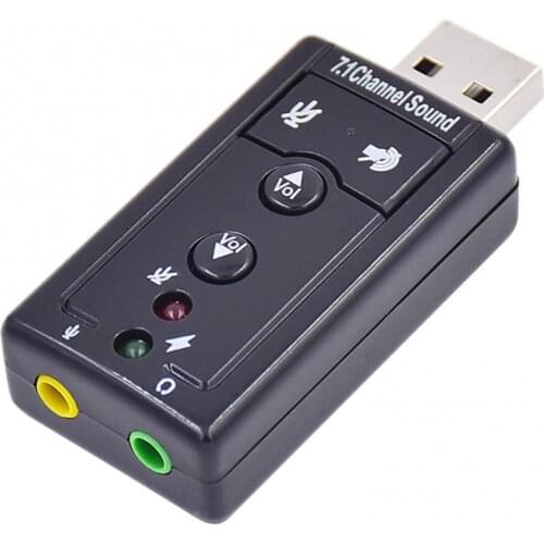 Bluelans Analog 7.1 Channel Dynamic Effects Microphone Input Home External USB Sound Card