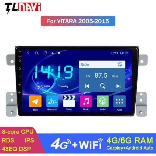 Auto Radio Stereo 6G+128G IPS Android 10 Car Multimedia Player For SUZUKI GRAND VITARA 2005-2015 GPS Navigation