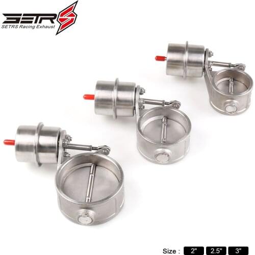 Car 2.5 inch 63mm Stainless Steel Exhaust Control Valve Cutout Set Vacuum Actuator Closed Style Pipe Muffler Control Valve