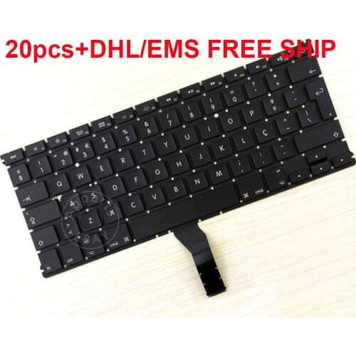 Free DHL/EMS 20pcs Keyboard For Macbook air 13-inch A1466 A1369 PT Portuguese Keyboard 2011 2012 2013 2014 2015 Brazilian