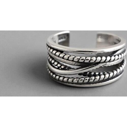 Bohemian Creative Irregular Lines Rings For Women Vintage Knuckle Finger Ring Trend Geometric Jewelry