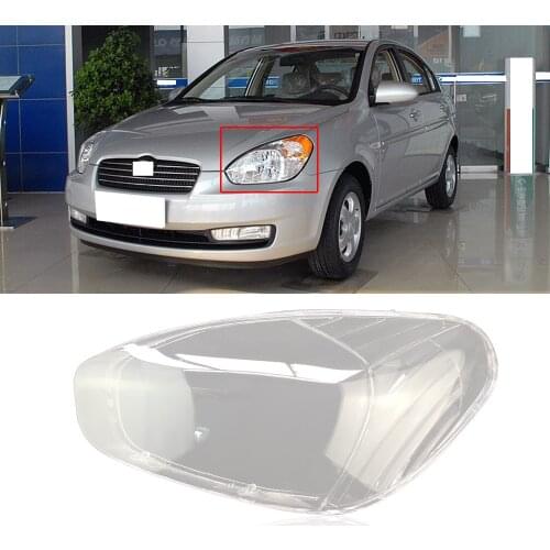 CAPQX For Hyundai Accent 06-09 Front Head Light Headlamp Transparent Lamp Cover Lampshade Waterproof Lampcover Lamp Shade Hood