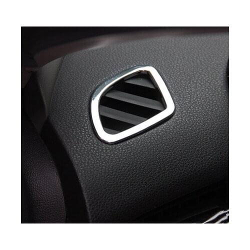 Carmilla 2pcs/set Car Front ABS Chrome Air Vent Outlet Sticker for Chevrolet Chevy Malibu 2012 2013 2014 2015 Modification