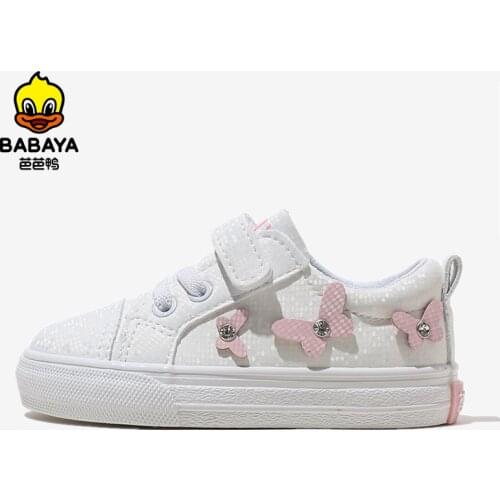 Babaya Baby Shoes 1-3 Years Old Childrens Toddler Shoes Girls Shoes 2021 Spring New Butterfly Princess Casual Shoes