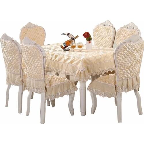 Europe Satin Table Cloth Chair Cover Seat Cushion Dining Table Cover Home Hotel Party Banquet Wedding Decor Tablecloth Tapetes