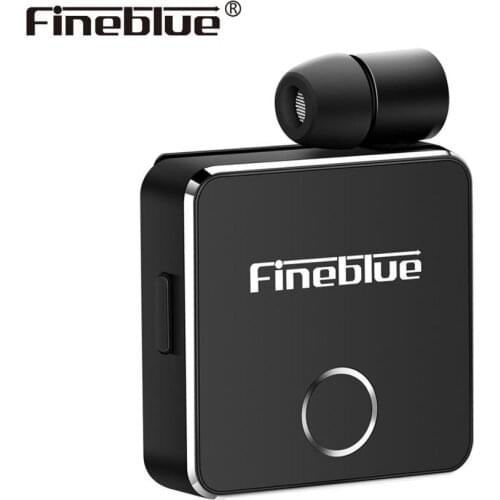 Fineblue F1 Mini Wireless Bluetooth Headset Auriculares Calls Vibration Remind Clip-on Sports Earphone Driving Headset